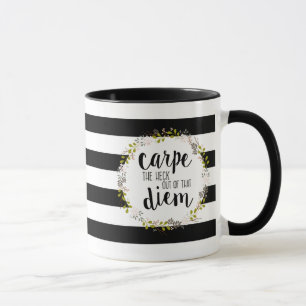 Tasse Carpe Diem Drôle Inspirant Citation Typographie