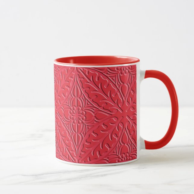 Tasse Carreaux marocains - cinnabar rouge (Droite)