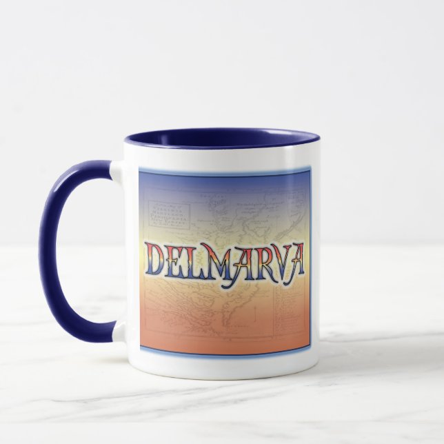 Tasse Carte antique de DelMarVa (Gauche)