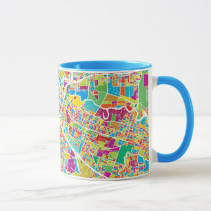 Tasse Carte au néon de Houston, le Texas  