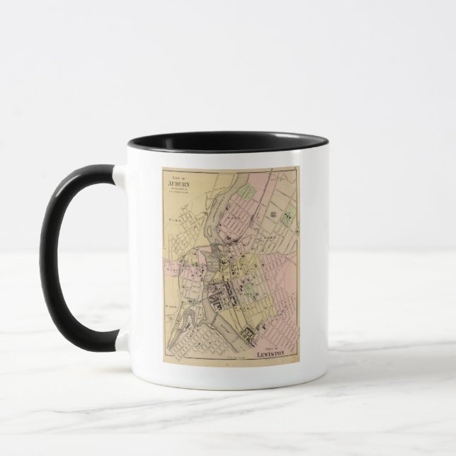 Tasse Carte Auburn, Lewiston (Gauche)