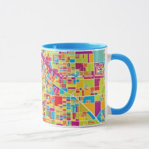 Tasse Carte de Las Vegas coloré, Nevada