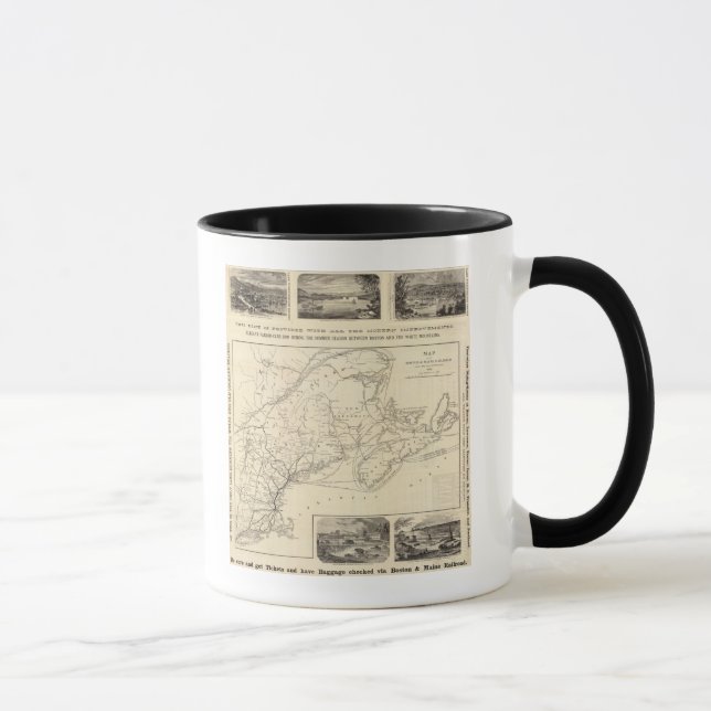 Tasse Carte du chemin de fer Boston et du Maine (Droite)