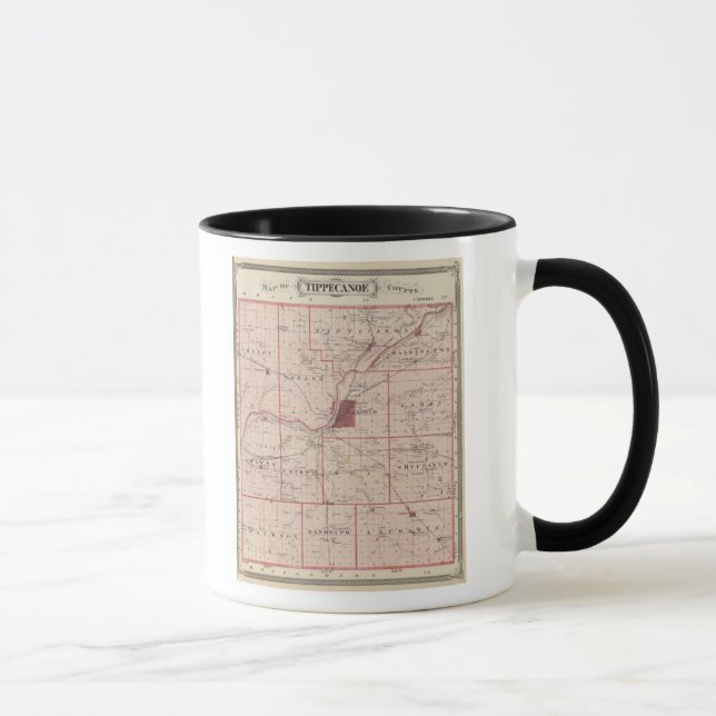 Tasse Carte du comté de Tippecanoe (Droite)