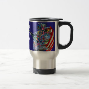 Tasse carte du Grand Lake OK