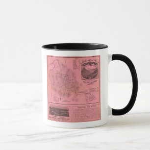Tasse Carte du haut des montagnes blanches