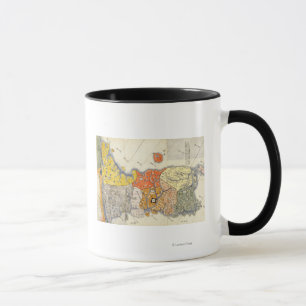 Tasse Carte du nord et de sud de KoreaPanoramic