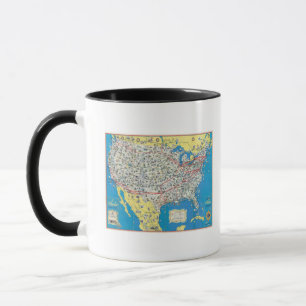Tasse Carte du système American Airlines
