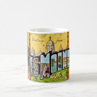 Tasse carte postale vintage de Des Moines Iowa