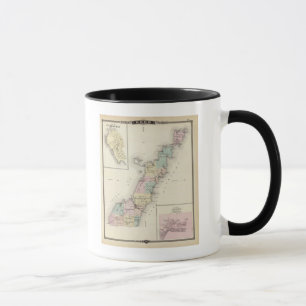 Tasse Cartes du comté de Door, de Sturgeon Bay et de Je
