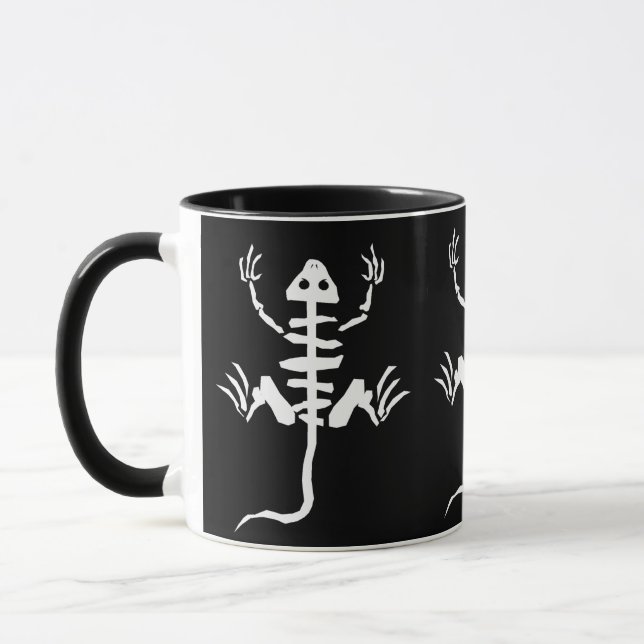 Tasse Carton Lizard Skeleton Bones (Gauche)