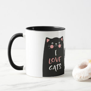 Tasse Carton mignon J'aime les chats