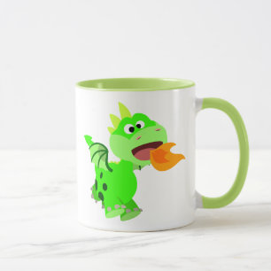Tasse Cartoon Bébé Dragon Bébé à crache feu mignon