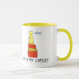 Tasse Cat is Copilot Drôle Drôle Dessin D'Art Moto Amusa
