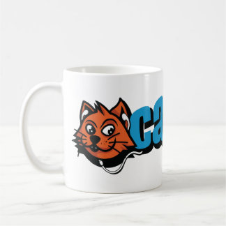 Tasse CD de chat bleu de logo