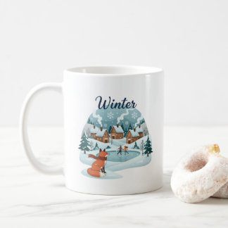 Tasse céramique Renard d'hiver (11oz)