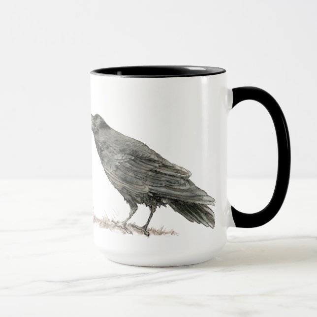 Tasse C'est marrant, du café, où est le gâteau ? Ravens  (Droite)