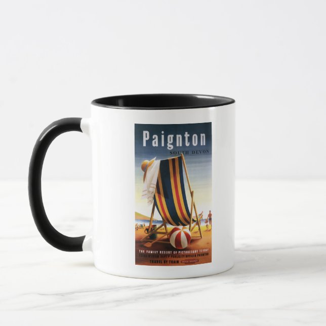 Tasse Chaise de plage et affiche de balle de British Rai (Gauche)