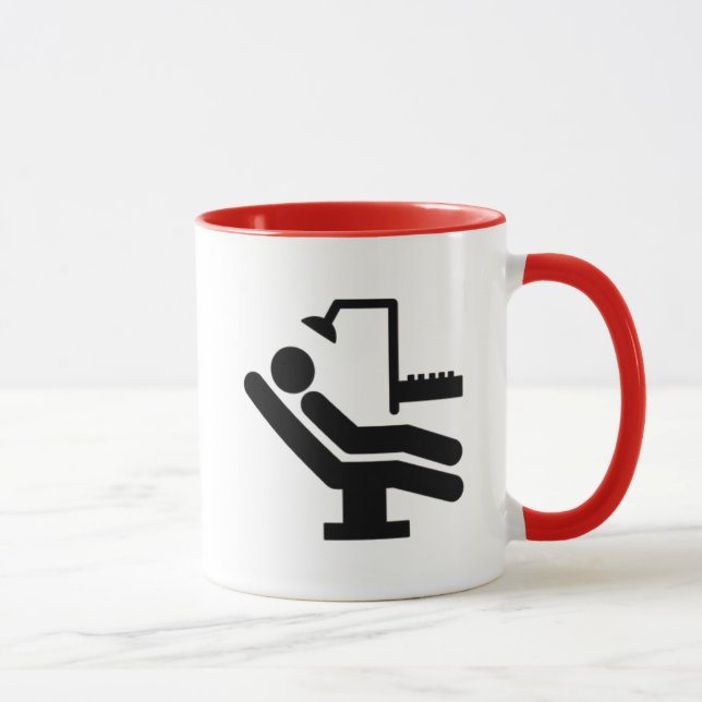 Tasse Chaise et dent illustrées de dentiste (Droite)