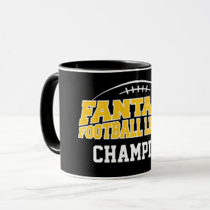 Tasse Champion de football Imaginaire - Or noir et jaune