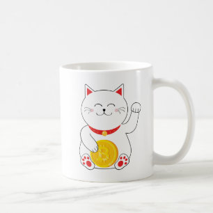 Tasse chanceuse de Bitcoin de chat de Maneki Neko