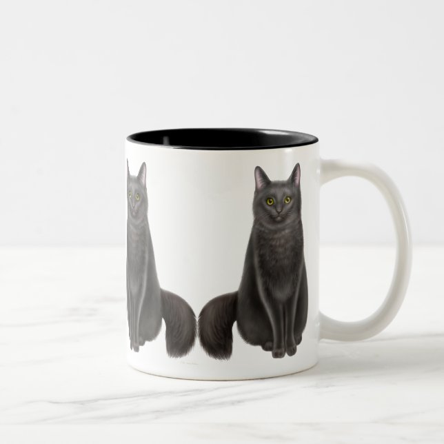 Tasse chanceuse de chats noirs (Droit)