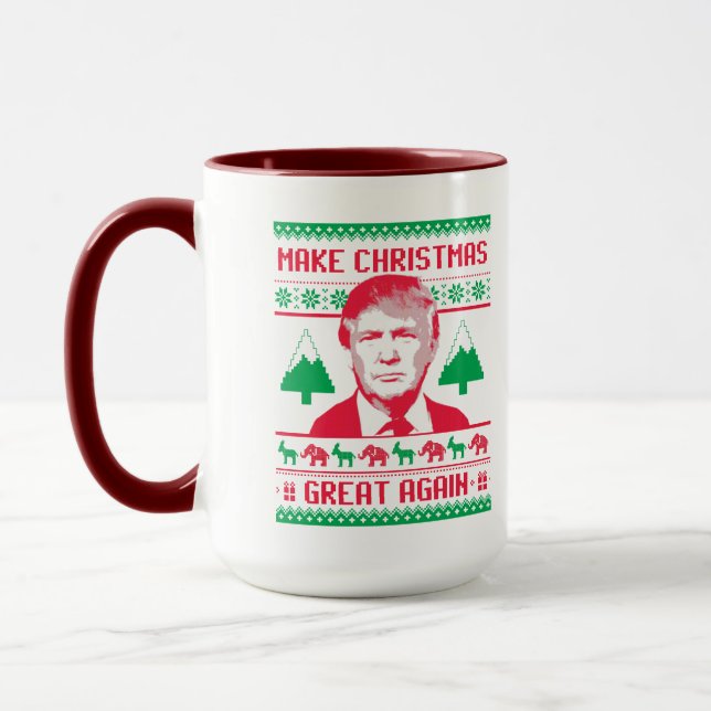 Tasse Chandail de Noël d'atout - faites à Noël grand Aga (Gauche)