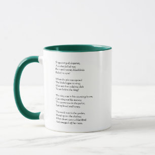 Tasse Chanter une chanson de six pence, une poche de sei