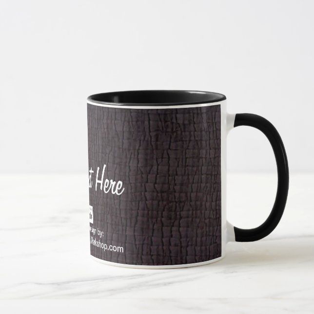 Tasse Charbon de base, votre texte ici (Droite)