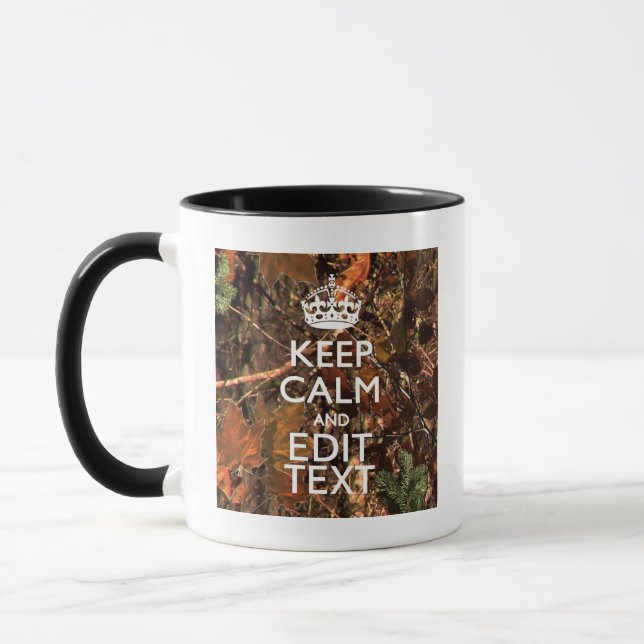 Tasse Chasseurs Automne Camouflage Gardez Le Calme Votre (Gauche)