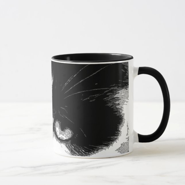 Tasse Chat à l'encre (Droite)