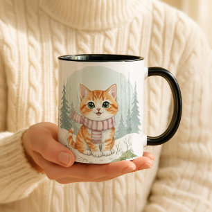 Tasse Chat Chaton, Cadeau Amateur de Chat Aquarell