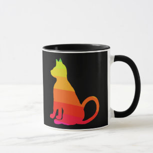 Tasse Chat CricketDiane d'amusement d'arc-en-ciel de