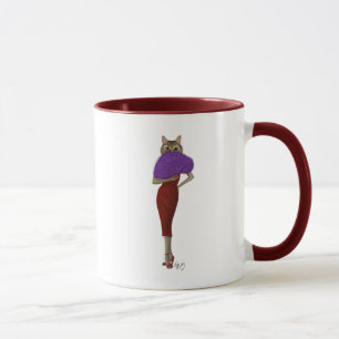 Tasse Chat dans la robe rouge