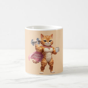 Tasse Chat de Gym Super Maman – Cadeau de Café de 