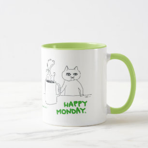 Tasse Chat de lundi comique