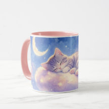 Tasse Chat de Lune Endormie