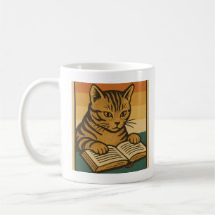 Tasse Chat en train de lire un livre