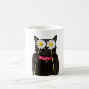 Tasse Chat Floral Rêveur