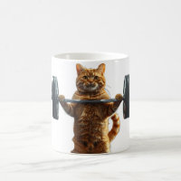 Tasse Chat Haltérophile pour les Amateurs de Gym