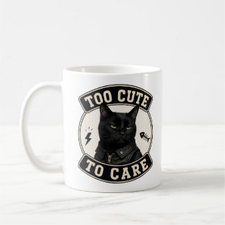 Tasse Chat Noir Cool | Trop Mignon Pour S'en Souci
