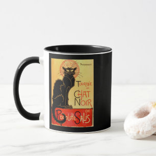 Tasse Chat noir vintage d'Art Nouveau Le Chat Noir