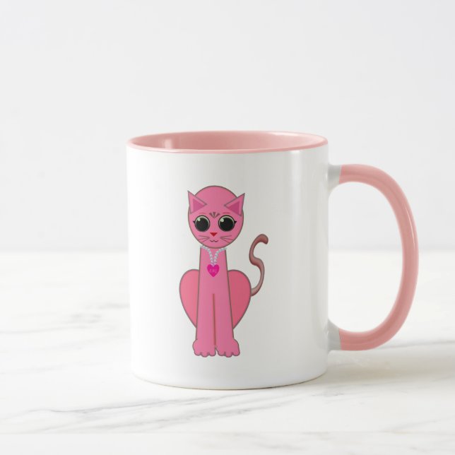 Tasse Chat rose mignon (Droite)