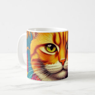 Tasse chat roux coloré !