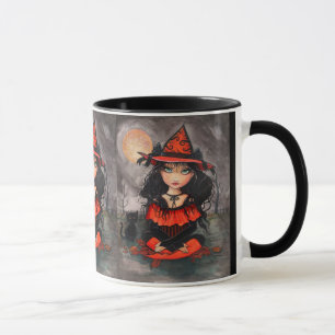 Tasse Chat Sorcière Halloween par Molly Harrison