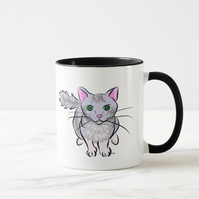 Tasse Chat tigré gris (Droite)