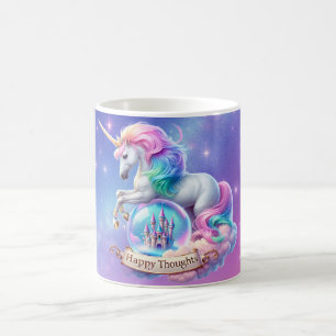 Tasse Château Licorne Arc-en-Ciel – Cadeau Pensées