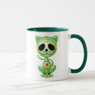 Tasse Chaton vert de sucre de zombi