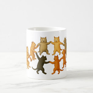 Tasse Chats Dansants Médiévaux Homme Marginalia