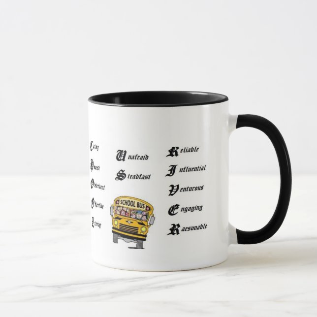 Tasse Chauffeur d'autobus scolaire (Droite)